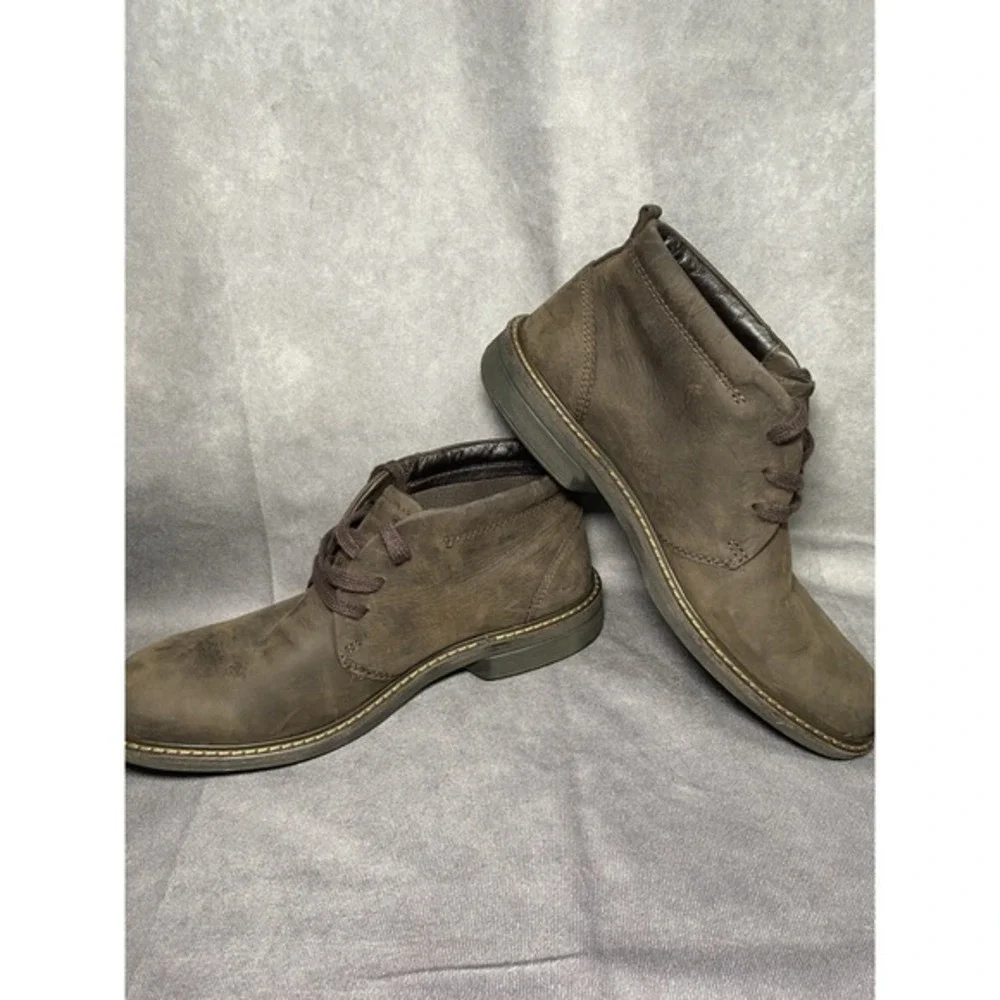 Hipster Waterproof ECCO Brown Leather Chukka Boots Mens Size 41 US Sz 7 Hydromax